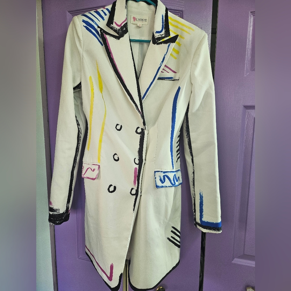 L'ATISTE Multicolor Blazer Coat